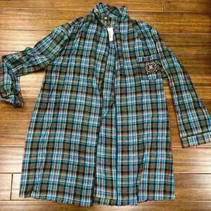 Savage by Fenty - LINGERIE BY RIHANNA - size Large tartan plaid coverup - robe